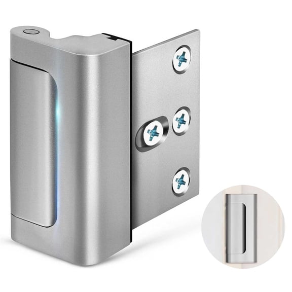USTOP Portable Door Lock,Heavy Duty Door Security Lock, Easy to Install Anti-Burglary Reinforcement Lock for Home Security, Add-On Safety Bar for Door.