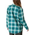 thumbnail image 2 of Lucky Brand Womens Oversized Plaid Button Up Shirt, green, M, 2 of 2