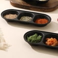 thumbnail image 6 of PoyoKee Dinnerware Sets, 4pcs 3 Compartment Condiment Cups, Plates for Barbecue Hotpot Kitchen and Dining, Dish Set for Kitchen Essentials, Black, 6 of 6