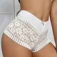 thumbnail image 2 of Elainilye Fashion Womens Boxers Sexy Seamless Underwear Boxer Shorts Breathable Lace Strapcross Underwear,White, 2 of 7