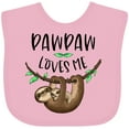 thumbnail image 3 of Inktastic Pawpaw Loves Me Cute Sloth and Baby Boys or Girls Baby Bib, 3 of 4