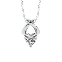 Lab Diamond Pendant Necklace For Women | 5 Carat IGI Certified Heart Shape | Adriana Lab Diamond Pendant In 18K White Gold | FG-VS1-VS2 Quality | Friendly Diamonds