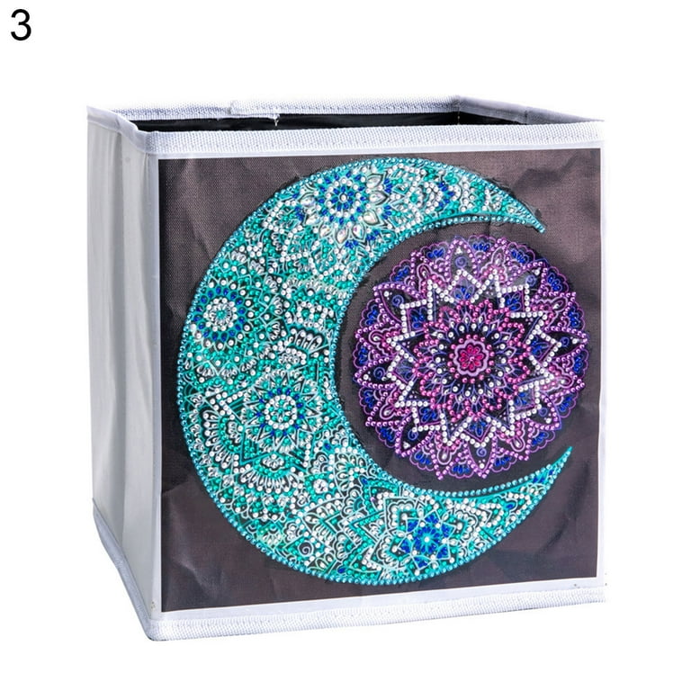 Hesroicy Flower Diamond Painting Case Kit DIY Cube Foldable Embroidery  Container Gift 