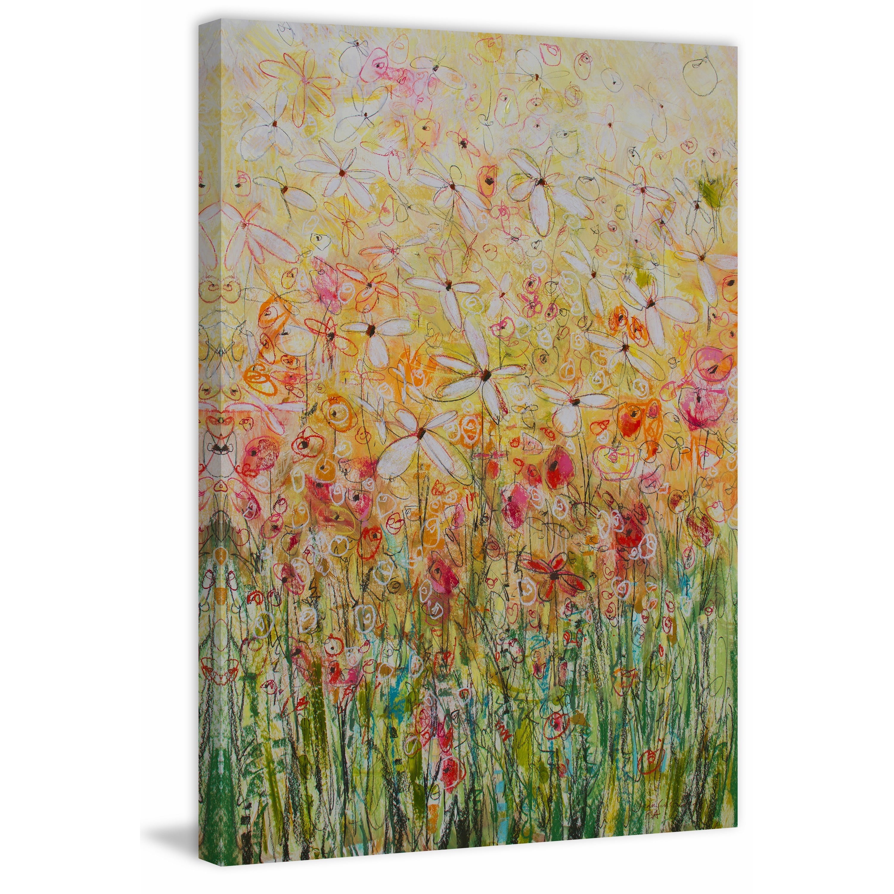 "Daisy Chain 22" Painting Print on Wrapped Canvas