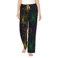 thumbnail image 2 of Kdxio Women's Comfy Stretch Mardi Gras CarnivalPrint Drawstring Pajama Pants-Large, 2 of 9