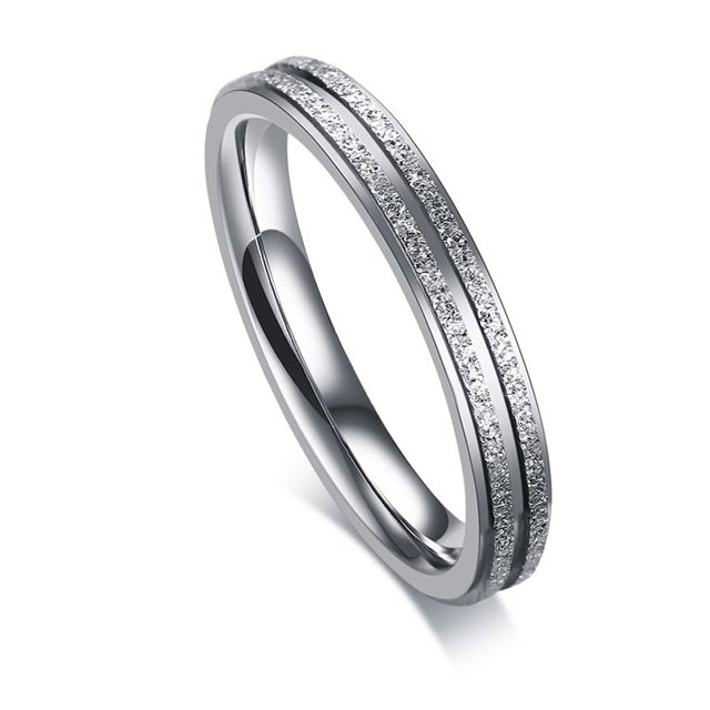 Men Women Stainless Steel Wedding Bands Forever Love Engagement Rings