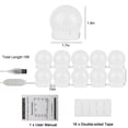 thumbnail image 7 of EEEkit LED Vanity Lights for Mirror, Hollywood Lighted Makeup Mirror Light with 10 Bulbs, Adjustable Color & Brightness for Dressing Room Mirror, 7 of 7