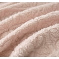thumbnail image 5 of Chezmoi Collection Bethany 3-Piece Blush Queen Size Blanket Set Quilted Floral Sherpa Reversible Washed Microfiber Coverlet Bedspread Set, 5 of 8
