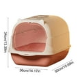 thumbnail image 3 of Moocorvic Cats Litter Box with Lid, Hooded Litter Pan 14x 19.7 x 13.4 Inches(Pink), 3 of 7