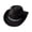 Black, variant on Unisex Suede Western Cowboy Hat Wide Brim Adjustable Chin Strap for Outdoor Travel Rodeo Party Daily Wear