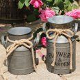 thumbnail image 4 of Transemion Stylish And Versatile Flower Vase Functional And Decorative Rustic Metal Milk Jug Metal Milk Jug Vase Iron Rustic Vase type 3 1Set, 4 of 6
