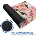 thumbnail image 6 of Long Mouse Pads for Desk,Pink Beagle and Flower Desk Mats on Top Of Desks, Desk Mouse Pad Extra Large with 3mm Non-Slip Base and Stitched Edge for Gaming,Office,Work,Home 35.4"x15.7", 6 of 6