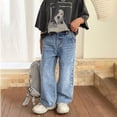 thumbnail image 2 of oqasdz Cargo Denim Pants for Boys Relaxed Wide Leg Streetwear Trousers with Multiple Pockets Loose Soft Casual Dailywear, 2 of 4