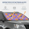 thumbnail image 3 of Kdxio Yellow Lemon And Orange Print 2-Piece Sun Shade Front Windshield - Foldable Car Front Window Sunshades For Most Sedans Suv Truck, 3 of 6