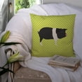 thumbnail image 3 of Carolines Treasures Hampshire Pig Green Fabric Decorative Pillow - 14 x 14 in., 3 of 4