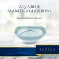 thumbnail image 2 of Badash Alabaster Square Glass Bowl, Aqua Blue - 10", 2 of 9