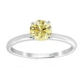 thumbnail image 1 of White Gold with Yellow Moissanite Solitaire Ring, 1 of 3