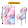 thumbnail image 6 of TSOVTHRID Pink Blue Marble Print 7 Pcs Tablecloth Chair Cover Set Chair Covers Decoration Rectangle Table Cloth for Dining Room Banquet Party Festival Decor, 6 of 6