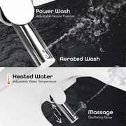 BidetMate 3000 Series Smart Toilet Seat with Bidet Adjustable & Self-Cleaning Heated Bidet