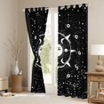 thumbnail image 3 of Feelyou Hippie Sun Moon Black Out Curtains, Mystic Western Constellation Curtains Pack of 2 (42x63 Each), Dreamy Stars Print Bedroom Curtains, Blackout Curtains Room Decor, 3 of 6