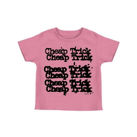 Cheap Trick Boys' Stacked Logo Childrens T-shirt Pink