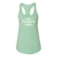 thumbnail image 2 of Wild Bobby Make Heaven Crowded Inspirational/Christian Women Racerback Tank Top, Mint, Large, 2 of 5