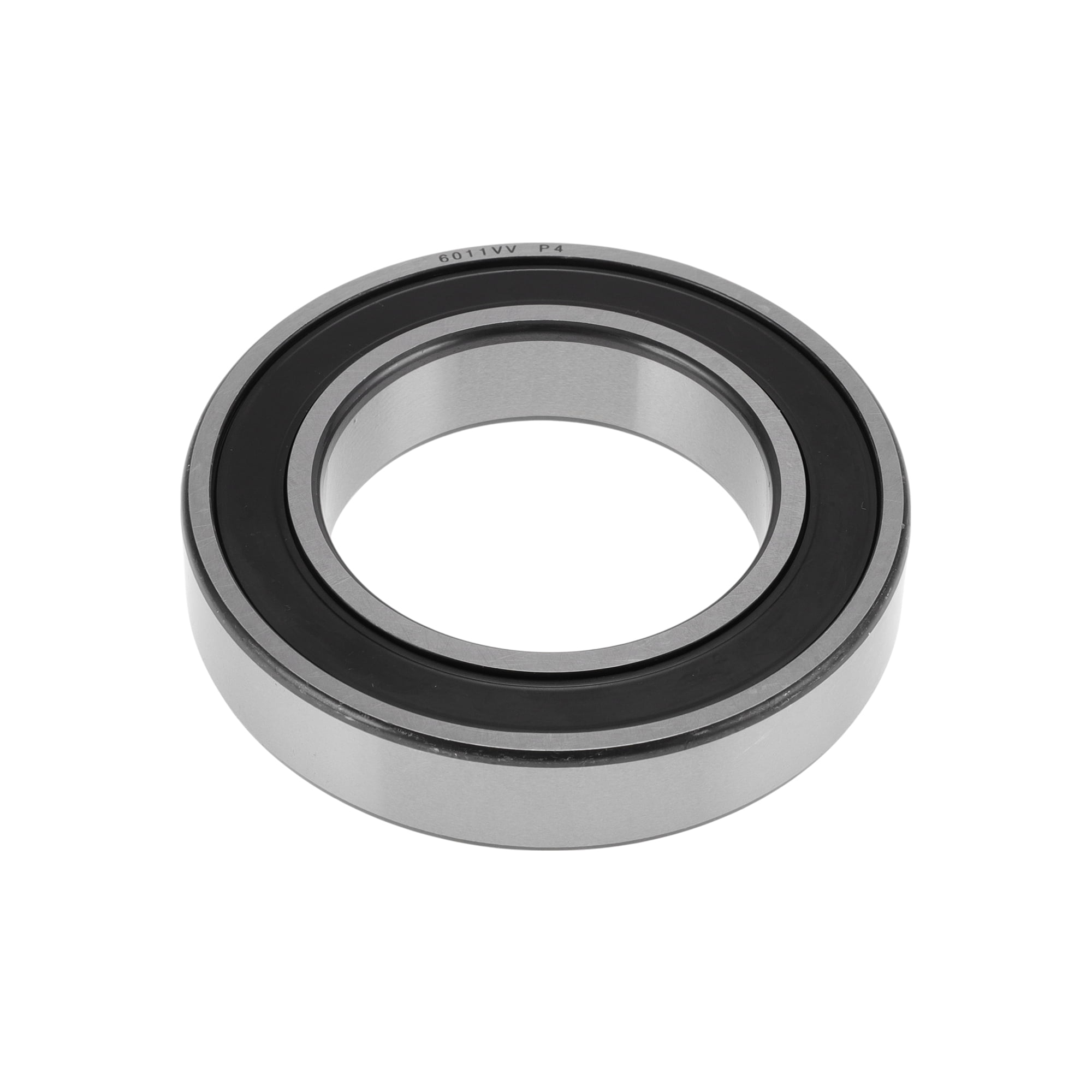 Unique Bargains 6011VV Deep Groove Ball Bearings 55x90x18mm P4 Double Rubber Seal Lubricated Bearings 1 Pcs Car Silver Tone,Black