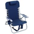 thumbnail image 1 of Rio Beach Lace-Up Suspension Folding Beach Chair, Blue, 1 of 4