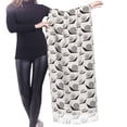 thumbnail image 4 of Shawl Wraps for Women - Black White Snail Print Oversized Fall Winter Fashion Blanket Scarf for Women, 4 of 6