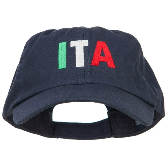 Italy ITA Flag Embroidered Low Profile Cap - Navy OSFM