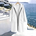 thumbnail image 6 of IUYRTFE Women's Oversized Long Hooded Cardigan Coat with Pockets Relaxed Fit Full Length Fleece Jacket for Fall and Winter, 6 of 6