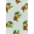 thumbnail image 5 of Coolnut Window Curtain Panels Cute Monkey Holding Twig Grommet Top Room Darkening Thermal Insulated Blackout Window Treatment Drapes 2 Panels W55 x L84 In, 5 of 6