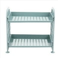 thumbnail image 3 of 2X Storage Estantes, Estantes de PláStico PequeñOs para Almacenamiento - EstanteríA de Estantes de 2 Niveles, Organizador de BañO de Estantes de Cocina (Azul NóRdico), 3 of 9