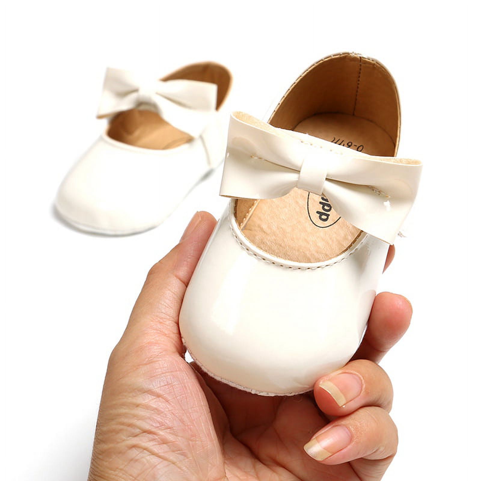 Infant Toddler Baby Girl's Soft Sole Anti-Slip Casual Shoes PU Leather Bowknot Princess Shoes - image 5 of 7