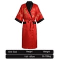 thumbnail image 4 of Vjnyvs Robe for Men Dragon Embroidered Rayon Silk Satin Yukata Pajamas Kimono Bathrobe Sleepwear Night Gown, 4 of 7