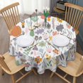 thumbnail image 3 of Fall Leaves Pumpkin Round Tablecloth 60" X 60",Wrinkle Wipeable Table Cloth for Kitchen Dining Room Picnic Patio Party, 3 of 6