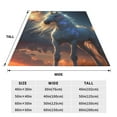 thumbnail image 3 of Bixox Fleece Blanket Starry Light White Horse Pattern Super Soft Double-Sided Microfiber Flannel Blanket for Sofa, Bed, Couch,Suitable for All Seasons - 60"x50", 3 of 5