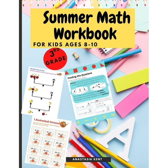 Summer Math Workbook for Kids Ages 8-10: Brain Challenging Math Activity Workbook, 3rd Grade (Paperback)