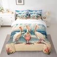thumbnail image 2 of Feelyou Tropic Pelicans Twin Bedding Sets 7-Piece, Summer Holiday Bedding Comforter Set, 2 of 8