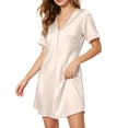 thumbnail image 5 of ZyeKqe Sleep Shirts for Women V Neck Sleeveless Nightgown Casual Lightweight Comfy Loungewear Mini Dress, 5 of 7