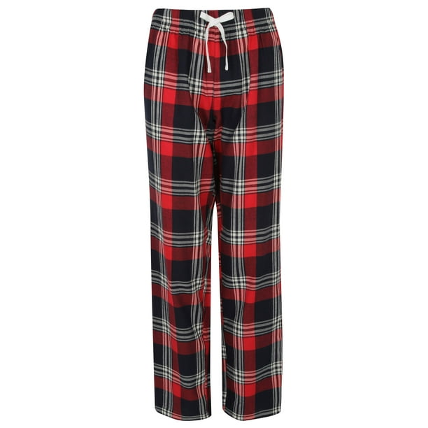 LANBAOSI Women Flannel Plaid Pajama Pants Relaxed Fit Casual Female Lounge  Pant Sleepwear Comfy Loose Cotton Pajama Bottoms with Pockets Size Large 