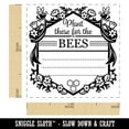 thumbnail image 2 of Plant These for the Bees Seed Packet with Flowers Self-Inking Rubber Stamp Ink Stamper - Yellow Ink - Small 1 Inch, 2 of 7