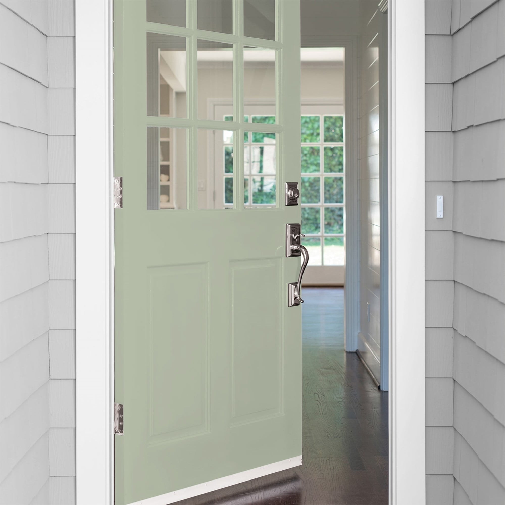Glidden Fundamentals Light Sage / Green, Satin Exterior Paint, 5 Gallon