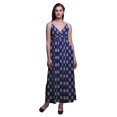 thumbnail image 1 of Bimba Robe Longue Maxi d'Été Imprimée à Col en V pour Femme, Tenue de Villégiature de Vacances - XX-Grand, 1 of 6