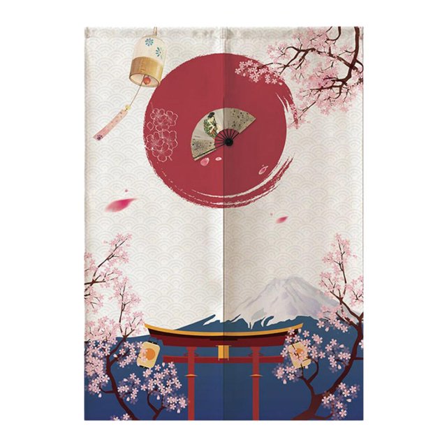 Familia de Paneles de Cortina Japoneses Colgantes a Medida , Sakura BLESIY Cortina Cortina Doorway Noren Corta