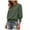 Army Green, variant on Banded Bottom Tops for Women Smocked Tops Elastic Cinched Waist Top Dressy Blouse 3/4 Length Sleeve Casual OutfitsRedXL