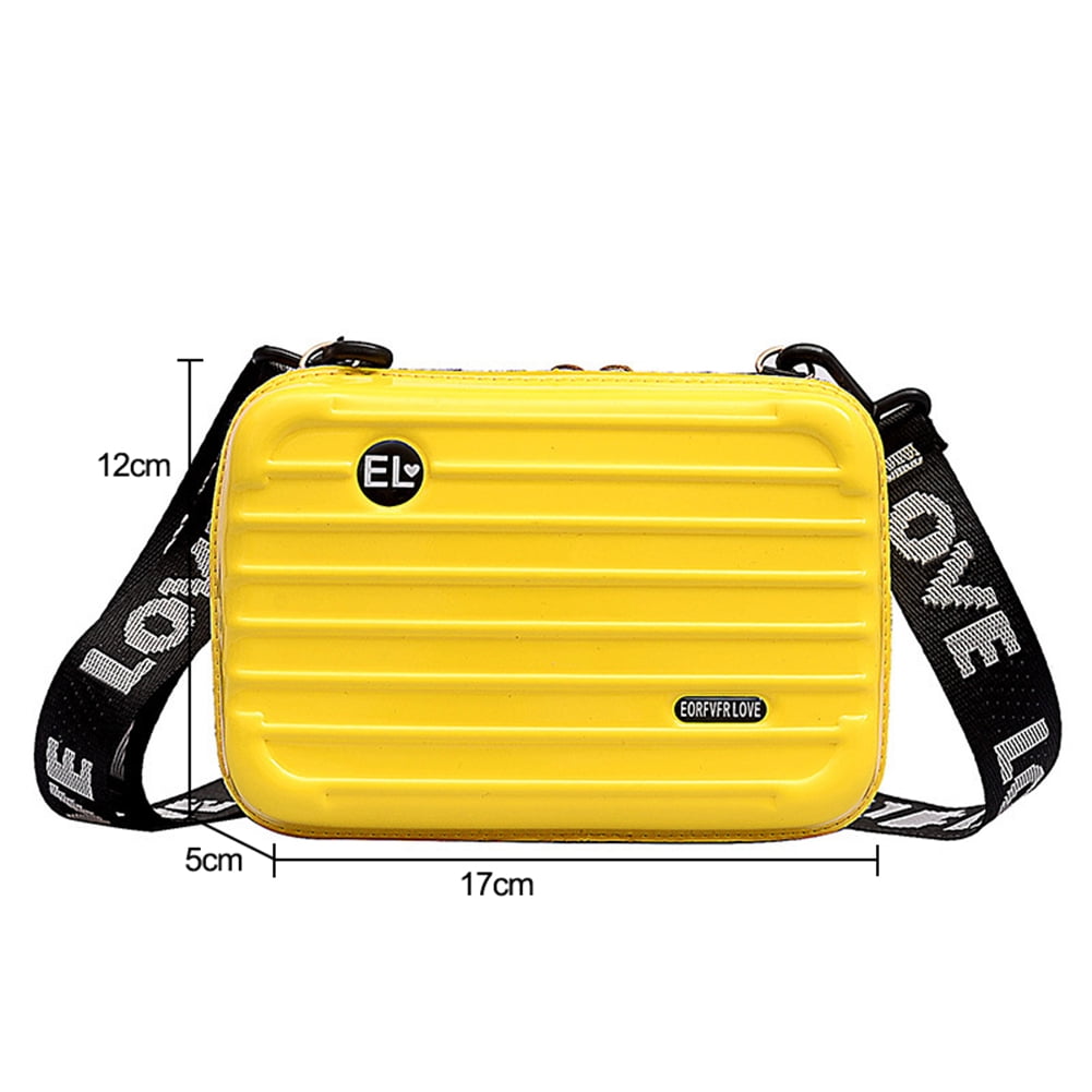  Mini Suitcase Crossbody Bag with Shoulder Strap, Hard