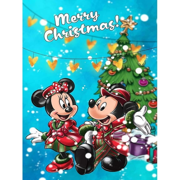 Minnie and Mickey Diamond Art DIY 5D Diamond Painting Kits for Adults and Kids Full Drill Arts Craft by Number Kits for Beginner Home Decoration 12x16 inch