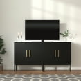 thumbnail image 2 of YouTrend Kitchen Sideboard Buffet Cabinet with 2 Door s& Adjustable Shelves,Coffee Bar Cabinet for Living Room Bedroom Entryway,Black, 2 of 9