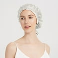 thumbnail image 5 of Generic Mulberry Silk Bonnet for Sleeping Silk Hair Bonnet for Curly &Long Hair Women Adjustable Elastic at The Back, 5 of 7